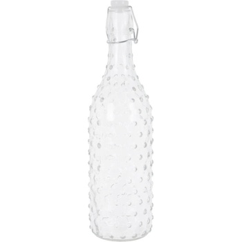 H&L Skleněné lahev s klipem 1000ml, tečky