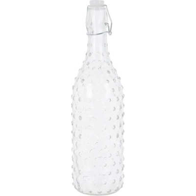 H&L Skleněné lahev s klipem 1000ml, tečky
