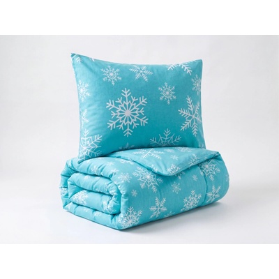 Brotex flanel obliečky Ľadové vločky 140x200 70x90