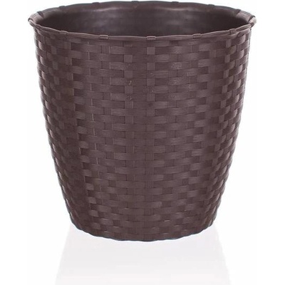 VETRO PLUS Květináč RATTAN 19 cm světle hnědý