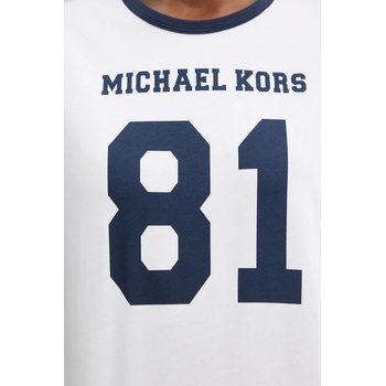 MICHAEL Michael Kors Памучна тениска MICHAEL Michael Kors дамска в бежово MR651WT97J (MR651WT97J)