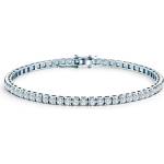 SAVICKI Гривна за тенис Share Your Love 3.0 mm: бяло злато, лабораторни диаманти - savicki - 10 307,22 лв