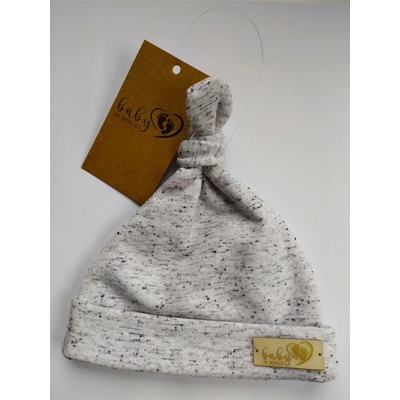 Baby čepice Šmoulinka melanž šedá