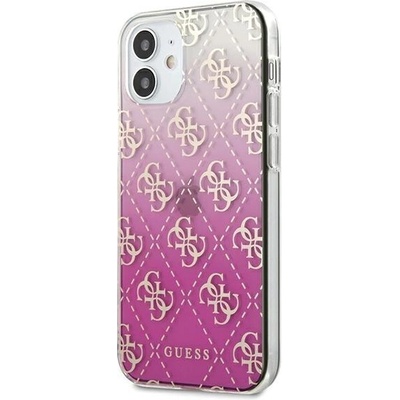 GUESS Калъф Guess 4G Gradient за iPhone 12 Mini , Розов (GUE001038)