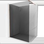 Mexen Kioto душ преграда Walk-in 80 x 200 см, графит 8 мм, розово злато - 800-080-101-60-40 (800-080-101-60-40)