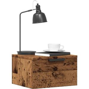 vidaXL Стенно нощно шкафче от старо дърво 34x30x20 cm (856979)