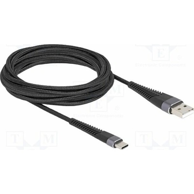 Delock 81123 USB 2.0 USB A vidlice USB C vidlice 3m černý
