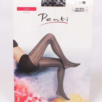 Ефектен дамски чорапогащник с геометричен десен 40 den