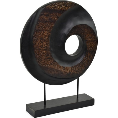 Dřevěná dekorace Spirála 39 cm