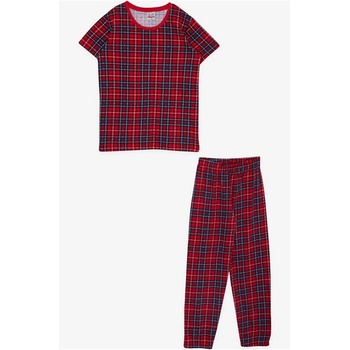 Image 1 of Breeze Детска карирана пижама за момче - Червена #406584 (406584_Червен)
