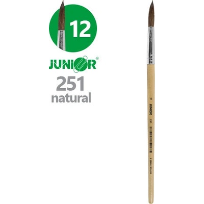 Junior guľatý štetec číslo 12" 251 Natural