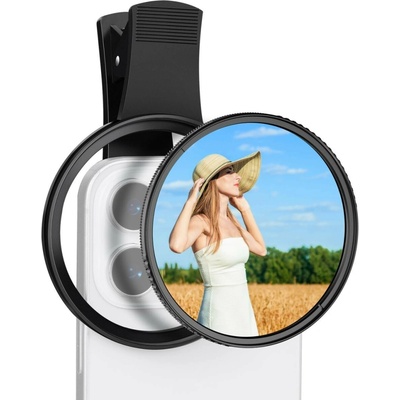 K&F CONCEPT 67MM universal mobile phone holder, equipped with Black mist 1/4+CPL filter, lens coatin K&F Concept