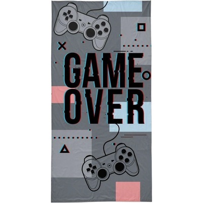 DETEXPOL Osuška Game Over grey 70x140 cm