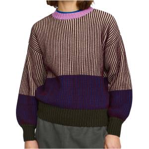 Selfhood Дамски пуловер Selfhood Women's Rib Block Knit Jumper - Burgundy (117-3867-0112)
