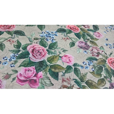 Dekorační látka LANTANA RŮŽE šíře 140 cm