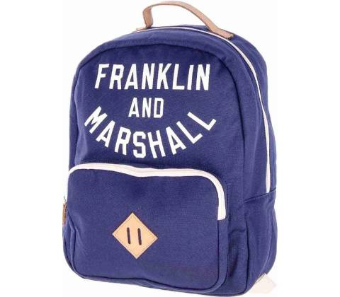 Franklin & Marshall Varsity backpack dark blue solid 25 l