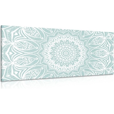 Obraz Mandala harmonie na modrém pozadí - 100x50