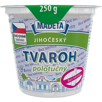 Madeta Jihočeský tvaroh polotučný bez laktózy 250 g
