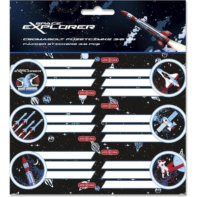 Етикет за тетрадка ARS UNA, комплект от 18 броя „Space Explorer (53835529)
