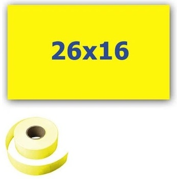 CDRmarket Етикети за цени за клещи, правоъгълен 26mm x 16mm, 700компютри сигнал жълт (ETRL-26x16-yellow2)