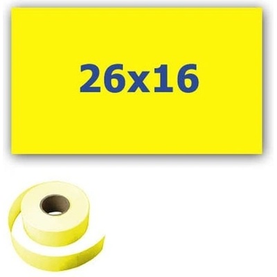 CDRmarket Етикети за цени за клещи, правоъгълен 26mm x 16mm, 700компютри сигнал жълт (ETRL-26x16-yellow2)