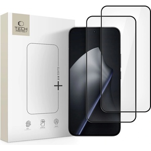 Tech-Protect 2 x Стъклен протектор за дисплей на Xiaomi 15T / 15T Pro от Tech-Protect Glass Fit+ - Black (5906302334667)