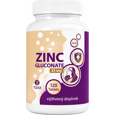 Tozax Zinok Glukonát 25 mg 120 tabliet