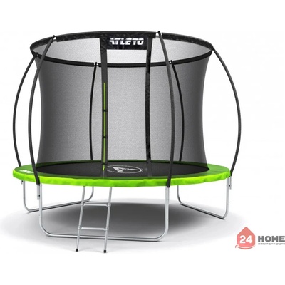 Atleto Батут Atleto комплект зелен 244 см + Вътрешна Мрежа + Стълба