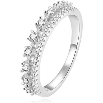 Beneto Luxusný strieborný prsteň s čírymi zirkónmi AGG409