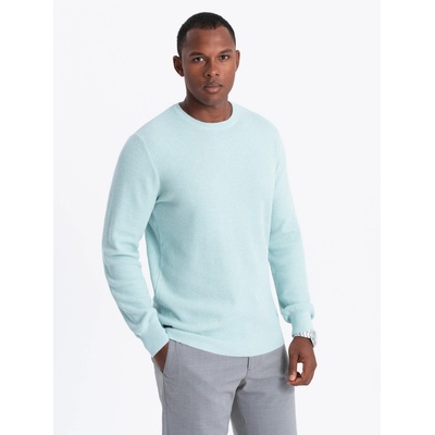 Ombre Clothing Мъжки меланж структуриран плетен пуловер Mint Ombre Облекло Ombre Clothing | Sin | МЪЖЕ | M