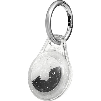Spigen Силиконов кейс с карабинер за Apple AirTag - Spigen Cyrill Shine AirTag Glitter Crystal Case (прозрачен) (SPN1646GLT)