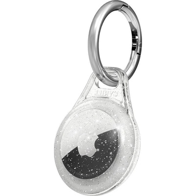 Spigen Силиконов кейс с карабинер за Apple AirTag - Spigen Cyrill Shine AirTag Glitter Crystal Case (прозрачен) (SPN1646GLT)
