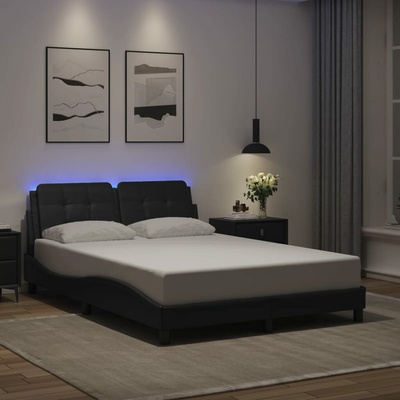 vidaXL 11461.3214096 Rám postele s LED bez matrace Zadar černý