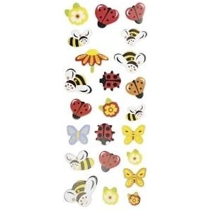 TITANUM Foam and paper stickers 3D insects mix 23pcs