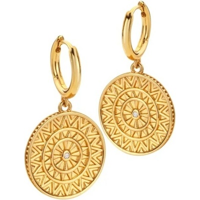 Hot Diamonds Pozlátené strieborné náušnice Athena DE890