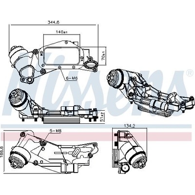 Chladič motorového oleje NISSENS 90930