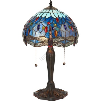 Endon Lighting 64090 - Настолна лампа Tiffany DRAGONFLY 2xE27/60W/230V, Ø 30 см (EN0295)