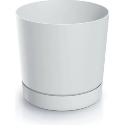 Prosperplast Kvetináč TUBO P s miskou 23,9 cm biely