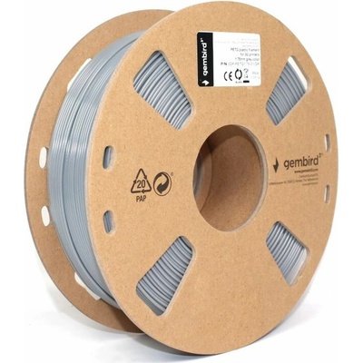 Gembird PETG, 1,75mm, 1kg, šedá