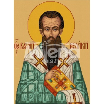 Milena Style Свети Василий Велики - гоблен със схема конци dmc 1: 1