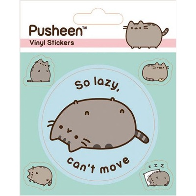 CurePink samolepky pusheen lazy 5 kusů