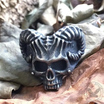 NNM пръстен Horned Devil Skull - 27238689