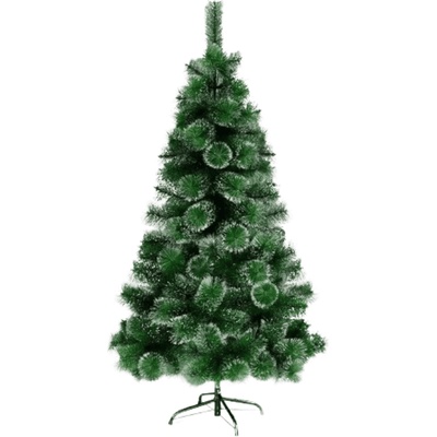 Елха 120 см. зелена с бели връхчета с метална стойка 1127