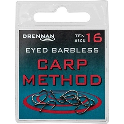 Drennan bez Protihrotu Eyed Carp Method Barbless vel.12 10 ks