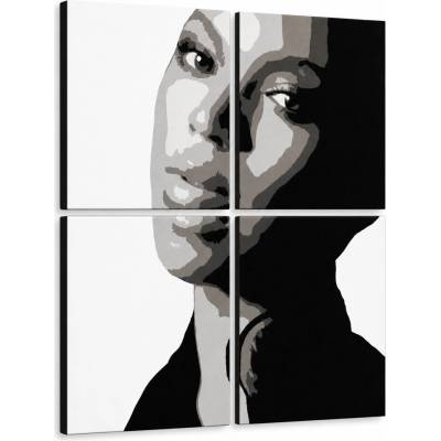 Ručne maľovaný POP Art obraz BEYONCÉ - 100x100 cm