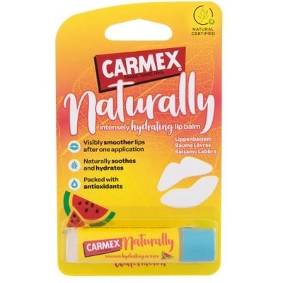 Carmex Naturally Watermelon балсам за интензивна хидратация на устните 4.25 гр