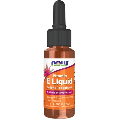 Now Foods Vitamín E Přírodní Liquid kvapky 30 ml