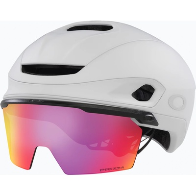 Oakley Каска за шосеен велосипед Oakley Aro7 Road матово бяло/призма