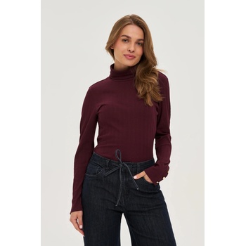 Moodo Памучна поло блуза бордо Moodo Moodo | Cherven | ЖЕНИ | XXL