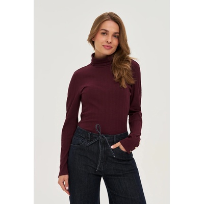 Moodo Памучна поло блуза бордо Moodo Moodo | Cherven | ЖЕНИ | XXL